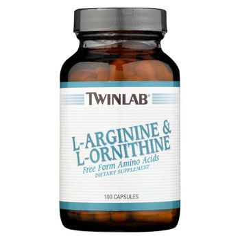 Twinlab L-Arginine and L-Ornithine - 100 Capsules