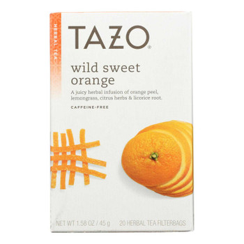 Tazo Tea Herbal Tea - Wild Sweet Orange - Case of 6 - 20 BAG Tazo Tea Herbal Tea - Wild Sweet Orange - Case of 6 - 20 BAG