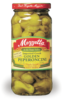 Mezzetta Deli Sliced Golden Greek Pepperoncini - Case of 6 - 16 Fl oz.