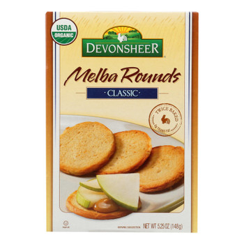 Devonsheer - Organic Plain Melba Rounds - Case of 6 - 5.25 oz.