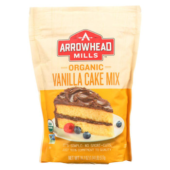 Arrowhead Mills Vanilla Cake - Mix - Case of 6 - 18.2 oz.