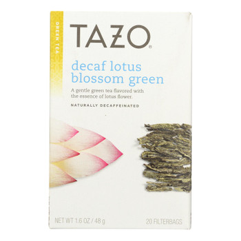 Tazo Tea Lotus Green Tea - Decaffeinated - Case of 6 - 20 BAG