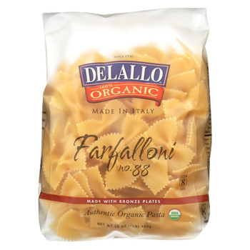 Delallo - Organic Farfalloni Pasta - Case of 16 - 1 lb.