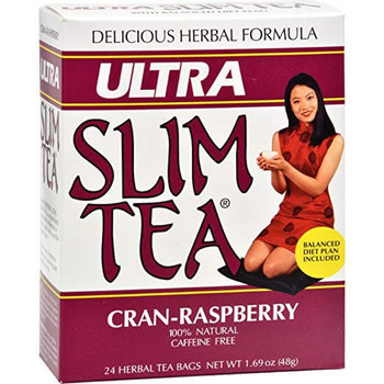 Hobe Labs Ultra Slim Tea Cran-Raspberry - 24 Tea Bags