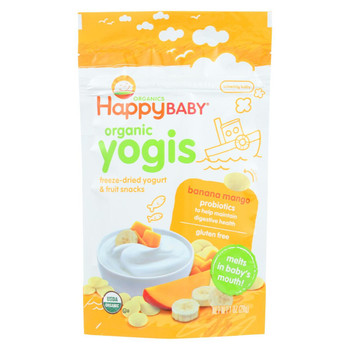 Happy Baby HappyMelts Organic Yogurt Snacks for Babies and Toddlers Banana Mango - 1 oz - Case of 8