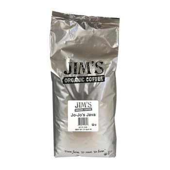 Jim's Organic Coffee Whole Bean JoJo's Java - Single Bulk Item - 5LB