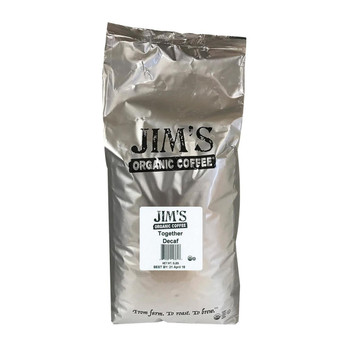 Jim's Organic Coffee - Whole Bean - Together Decaf - Bulk - 5 lb.