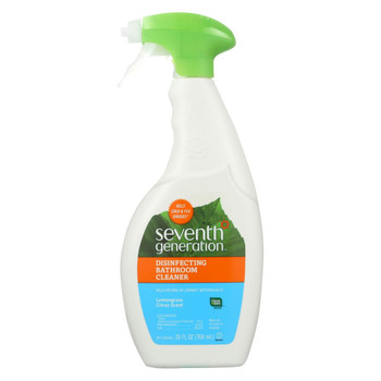 Seventh Generation Disinfecting Bathroom Cleaner - Lemongrass Thyme - Case of 8 - 26 Fl oz.