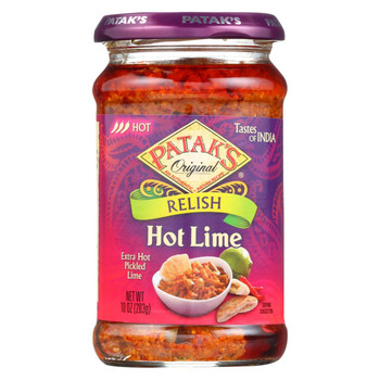 Pataks Relish - Hot Lime - Hot - 10 oz - case of 6