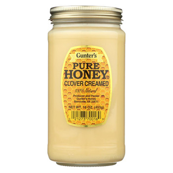 Gunter Pure Clover Creamed Honey - Case of 12 - 16 oz.