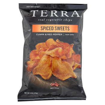 Terra Chips Sweet Potato Chips - Spiced Sweets - Case of 12 - 6 oz