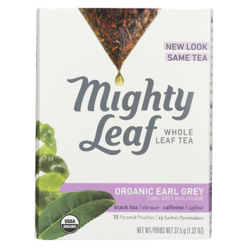Mighty Leaf Tea Black Tea - Organic Earl Grey - Case of 6 - 15 Bags