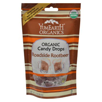 Yummy Earth Organic Candy Drops Roadside Root Beer - 3.3 oz - Case of 6