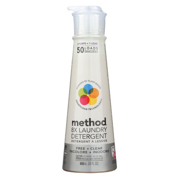 Method Products Fresh and Clean Unscented Detergent - 50 Loads - Case of 6 - 20 oz