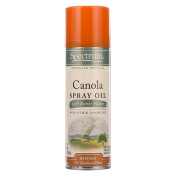 Spectrum Naturals Spray Oil - Canola - with Butter Flavor - 6 oz - case of 6