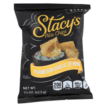 Stacey's Pita Chips - Parmesan Garlic Herb - 1.5 oz - Case of 24
