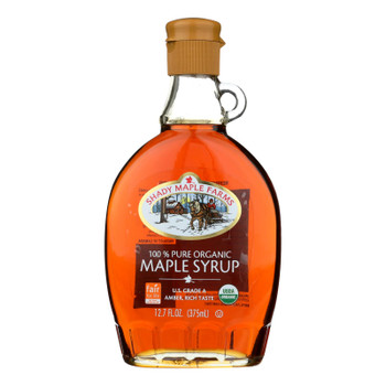 Shady Maple Farms 100 Percent Pure Organic Maple Syrup - Case of 12 - 12.7 Fl oz. Shady Maple Farms 100 Percent Pure Organic Maple Syrup - Case of 12 - 12.7 Fl oz.