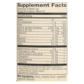 Nutrex Hawaii Pure Hawaiian Spirulina Pacifica - 500 mg - 200 Tablets