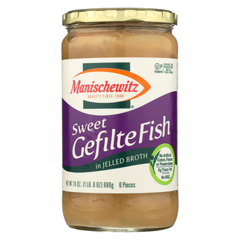 Manischewitz Sweet Gefilte Fish in Jelled Broth - 24 oz. Manischewitz Sweet Gefilte Fish in Jelled Broth - 24 oz.