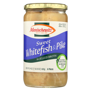Manischewitz Whitefish and Pike Sweet - 24 oz. Manischewitz Whitefish and Pike Sweet - 24 oz.