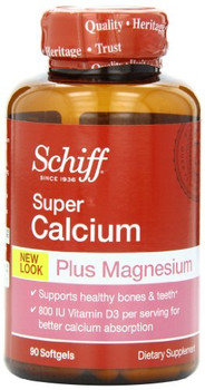 Schiff Super Calcium Magnesium With Vitamin D - 90 Softgels