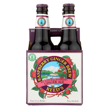 Reed's Ginger Beer Ginger Brew - Raspberry - Case of 6 - 12 Fl oz.