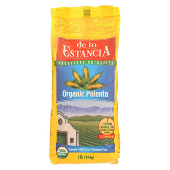 De La Estancia Organic Corn Meal Polenta - Case of 6 - 16 oz.