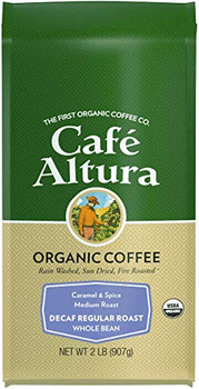 Cafe Altura - Organic Whole Bean Coffee - Regular Decaf - 2 lb.