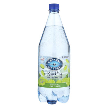 Crystal Geyser Sparkling Mineral Water - Lime - Case of 12 - 1.25 Liter