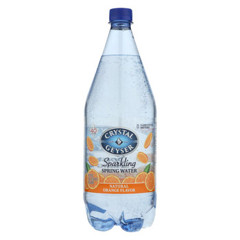 Crystal Geyser Sparkling Mineral Water - Orange - Case of 12 - 1.25 Liter Crystal Geyser Sparkling Mineral Water - Orange - Case of 12 - 1.25 Liter