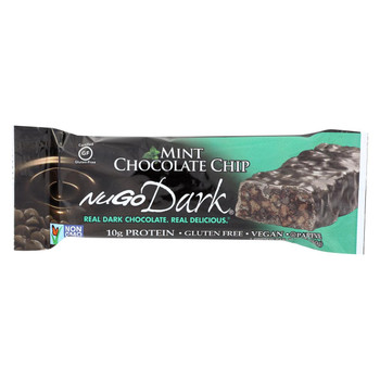 Nugo Nutrition Bar - Bar Dark Choc Mint Chip - CS of 12-1.76 OZ Nugo Nutrition Bar - Bar Dark Choc Mint Chip - CS of 12-1.76 OZ