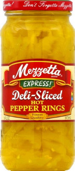 Mezzetta Deli Sliced Hot Pepper Rings - Case of 6 - 16 oz.