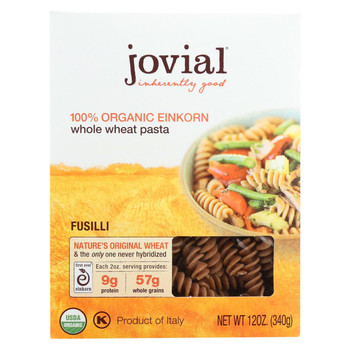 Jovial - Pasta - Organic - Whole Grain Einkorn - Fusilli - 12 oz - case of 12