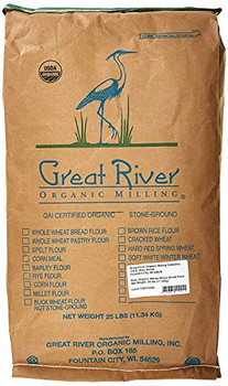 Great River Organic Milling 100% Organic Whole Wheat Bread Flour - 25 lb.