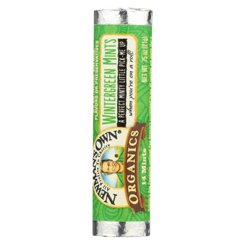 Newman's Own Organics Mints - Organic - Wintergreen - Roll - .75 oz - Case of 12