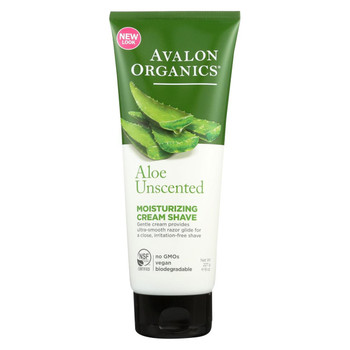 Avalon Organics Moisturizing Cream Shave Aloe Unscented - 8 fl oz Avalon Organics Moisturizing Cream Shave Aloe Unscented - 8 fl oz