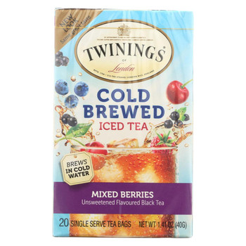 Twinings Tea Cold Brew Tea - Mixed Berry - Case of 6 - 20 BAG