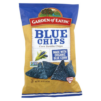 Garden of Eatin' Blue Corn Tortilla Chips - Blue Corn - Case of 12 - 16 oz.