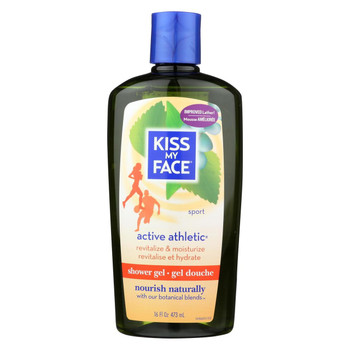 Kiss My Face Bath and Shower Gel Active Athletic Birch and Eucalyptus - 16 fl oz