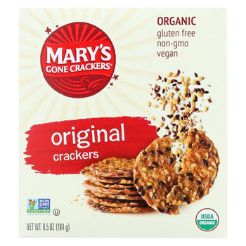 Marys Gone Crackers Crackers - Organic - Original - Wheat Free - Gluten Free - 6.5 oz - case of 12