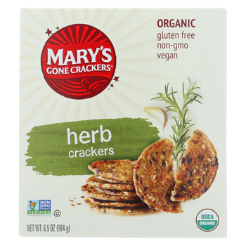 Marys Gone Crackers Crackers - Organic - Herb - Wheat Free - Gluten Free - 6.5 oz - case of 12