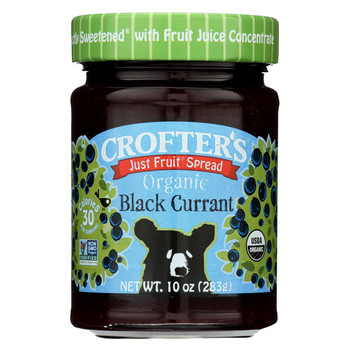 Crofters Fruit Spread - Organic - Just Fruit - Black Currant - 10 oz - case of 6