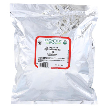 Frontier Herb Tea Organic Fair Trade Certified Black English Breakfast - Single Bulk Item - 1LB
