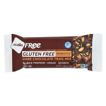 Nugo Nutrition Trail Mix Bar - Gluten Free - Dark Chocolate - Case of 12 - 45 Grams