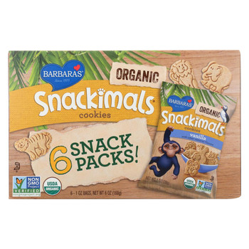 Barbara's Bakery Snackimals - Vanilla - Case of 6 - 6/1 oz. Barbara's Bakery Snackimals - Vanilla - Case of 6 - 6/1 oz.