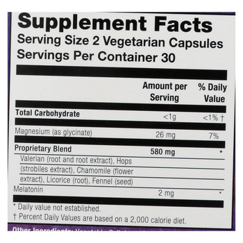 Natural Balance Herbal Slumber Melatonin and Valerian Formula - 60 Capsules Natural Balance Herbal Slumber Melatonin and Valerian Formula - 60 Capsules