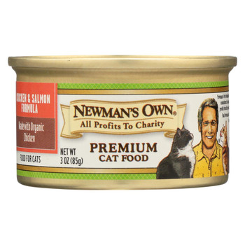Newman's Own Organics Cat Food - Chicken and Salmon - Case of 24 - 3 oz. Newman's Own Organics Cat Food - Chicken and Salmon - Case of 24 - 3 oz.
