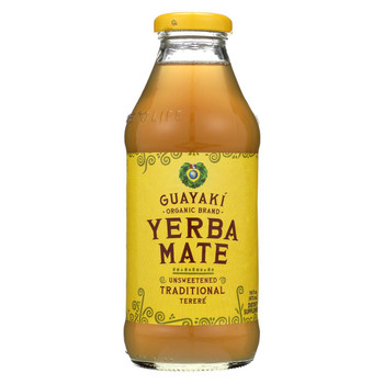 Guayaki Organic Unsweetened Mate - Case of 12 - 16 fl oz