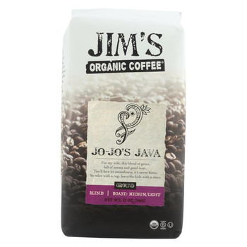 Jim's Organic Coffee - Whole Bean - Jo-Jo's Java - Case of 6 - 12 oz.