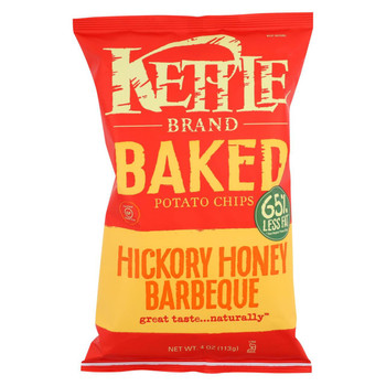 Kettle Brand Baked Potato Chips - Baked Hickory Honey Barbeque - Case of 15 - 4 oz.